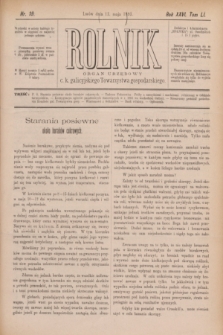 Rolnik : organ urzędowy c. k. galicyjskiego Towarzystwa gospodarskiego. R.26, T.51, Nr. 19 (13 maja 1893)