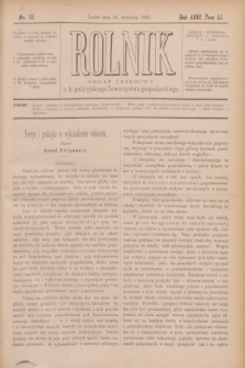Rolnik : organ urzędowy c. k. galicyjskiego Towarzystwa gospodarskiego. R.26, T.51 [i.e.52], Nr. 13 (30 września 1893)
