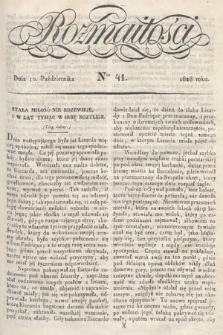 Rozmaitości : pismo dodatkowe do Gazety Lwowskiej. 1828, nr 41