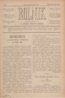 Rolnik : organ urzędowy c. k. galicyjskiego Towarzystwa gospodarskiego. R.27, T.53, Nr. 8 (24 lutego 1894)