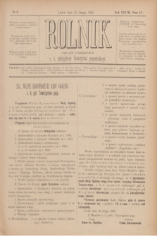 Rolnik : organ urzędowy c. k. galicyjskiego Towarzystwa gospodarskiego. R.28, T.55, Nr. 8 (23 lutego 1895)