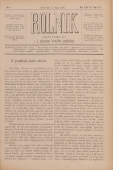 Rolnik : organ urzędowy c. k. galicyjskiego Towarzystwa gospodarskiego. R.28, T.56, Nr. 4 (27 lipca 1895)