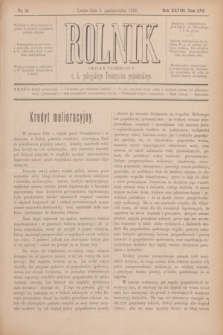 Rolnik : organ urzędowy c. k. galicyjskiego Towarzystwa gospodarskiego. R.28, T.56, Nr. 14 (5 października 1895)