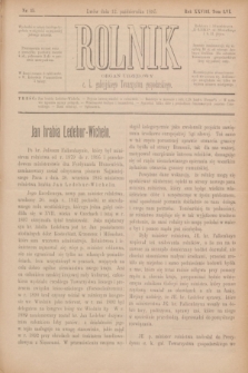 Rolnik : organ urzędowy c. k. galicyjskiego Towarzystwa gospodarskiego. R.28, T.56, Nr. 15 (12 października 1895)