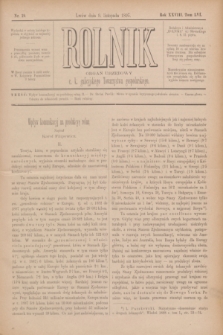 Rolnik : organ urzędowy c. k. galicyjskiego Towarzystwa gospodarskiego. R.28, T.56, Nr. 19 (9 listopada 1895)