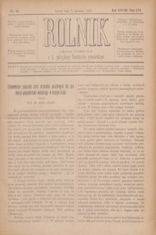 Rolnik : organ urzędowy c. k. galicyjskiego Towarzystwa gospodarskiego. R.28, T.56, Nr. 23 (7 grudnia 1895)