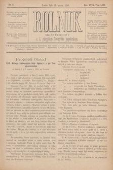 Rolnik : organ urzędowy c. k. galicyjskiego Towarzystwa gospodarskiego. R.29, T.57, Nr. 11 (14 marca 1896)