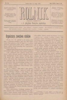 Rolnik : organ urzędowy c. k. galicyjskiego Towarzystwa gospodarskiego. R.29, T.57, Nr. 20 (16 maja 1896)