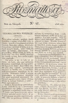 Rozmaitości : pismo dodatkowe do Gazety Lwowskiej. 1828, nr 47