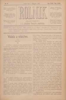 Rolnik : organ urzędowy c. k. galicyjskiego Towarzystwa gospodarskiego. R.29, T.58, Nr. 19 (7 listopada 1896)