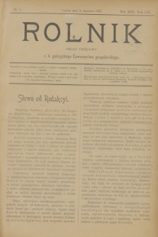 Rolnik : organ urzędowy c. k. galicyjskiego Towarzystwa gospodarskiego. R.30, T.59, Nr. 1 (2 stycznia 1897)