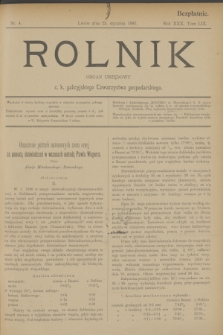 Rolnik : organ urzędowy c. k. galicyjskiego Towarzystwa gospodarskiego. R.30, T.59, Nr. 4 (23 stycznia 1897)