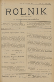 Rolnik : organ urzędowy c. k. galicyjskiego Towarzystwa gospodarskiego. R.30, T.59, Nr. 23 (5 czerwca 1897)