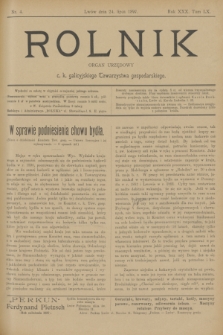 Rolnik : organ urzędowy c. k. galicyjskiego Towarzystwa gospodarskiego. R.30, T.60, Nr. 4 (24 lipca 1897)