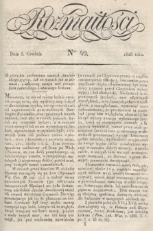 Rozmaitości : pismo dodatkowe do Gazety Lwowskiej. 1828, nr 49