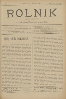 Rolnik : organ urzędowy c. k. galicyjskiego Towarzystwa gospodarskiego. R.30, T.60, Nr. 10 (4 września 1897)