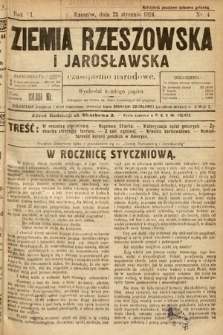 Ziemia Rzeszowska i Jarosławska : czasopismo narodowe. 1924, nr 4