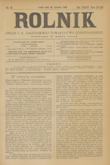 Rolnik : organ c. k. galicyjskiego Towarzystwa gospodarskiego. R.36, T.66 [!], Nr. 25 (20 czerwca 1903)