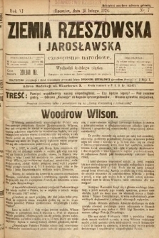 Ziemia Rzeszowska i Jarosławska : czasopismo narodowe. 1924, nr 7