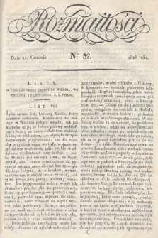 Rozmaitości : pismo dodatkowe do Gazety Lwowskiej. 1828, nr 52