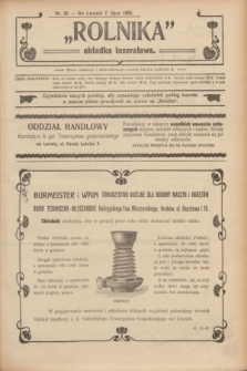 Rolnik : organ c. k. galicyjskiego Towarzystwa gospodarskiego. R.38, T.70, Nr. 28 (7 lipca 1905) + dod.