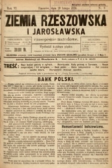 Ziemia Rzeszowska i Jarosławska : czasopismo narodowe. 1924, nr 9