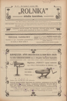 Rolnik : organ c. k. galicyjskiego Towarzystwa gospodarskiego. R.38, T.70, Nr. 37 (8 września 1905) + dod.