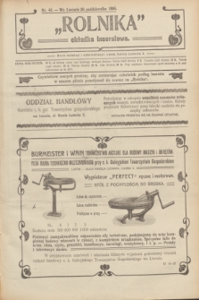 Rolnik : organ c. k. galicyjskiego Towarzystwa gospodarskiego. R.38, T.70, Nr. 43 (20 października 1905) + dod.