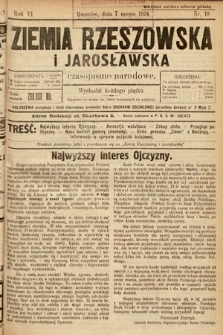 Ziemia Rzeszowska i Jarosławska : czasopismo narodowe. 1924, nr 10