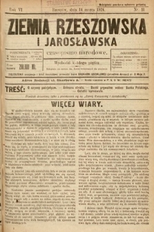 Ziemia Rzeszowska i Jarosławska : czasopismo narodowe. 1924, nr 11
