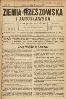 Ziemia Rzeszowska i Jarosławska : czasopismo narodowe. 1924, nr 13