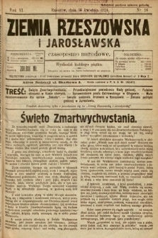 Ziemia Rzeszowska i Jarosławska : czasopismo narodowe. 1924, nr 16