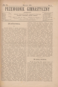 Przewodnik Gimnastyczny „Sokoł” : organ towarzystw gimnastycznych. R.11, nr 3 (marzec 1891)