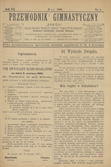 Przewodnik Gimnastyczny "Sokół" : organ Związku Polskich Gimnast. Towarzystw Sokolich. R.20, nr 5 (maj 1900)