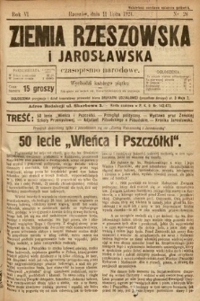 Ziemia Rzeszowska i Jarosławska : czasopismo narodowe. 1924, nr 28