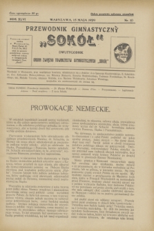 Przewodnik Gimnastyczny „Sokół” : organ Związku Towarzystw Gimnastycznych „Sokół”. R.46, nr 10 (15 maja 1929)