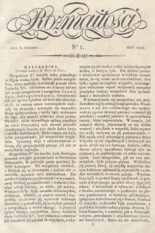 Rozmaitości : pismo dodatkowe do Gazety Lwowskiej. 1834, nr 1