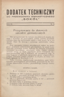 Dodatek Techniczny do Przewodnika Gimnastycznego „Sokół”. R.4, nr 2 (luty 1928)