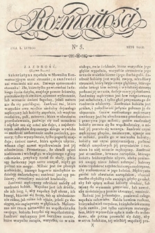 Rozmaitości : pismo dodatkowe do Gazety Lwowskiej. 1834, nr 5