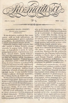 Rozmaitości : pismo dodatkowe do Gazety Lwowskiej. 1834, nr 9
