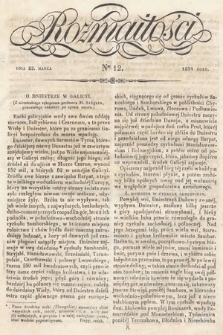 Rozmaitości : pismo dodatkowe do Gazety Lwowskiej. 1834, nr 12