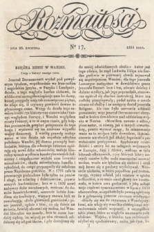 Rozmaitości : pismo dodatkowe do Gazety Lwowskiej. 1834, nr 17
