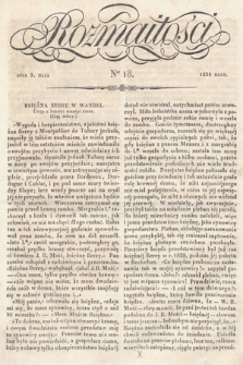 Rozmaitości : pismo dodatkowe do Gazety Lwowskiej. 1834, nr 18