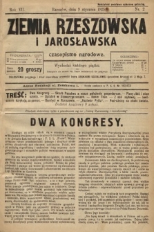 Ziemia Rzeszowska i Jarosławska : czasopismo narodowe. 1925, nr 2