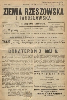 Ziemia Rzeszowska i Jarosławska : czasopismo narodowe. 1925, nr 4