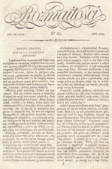 Rozmaitości : pismo dodatkowe do Gazety Lwowskiej. 1834, nr 28