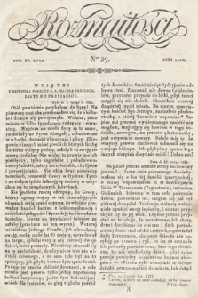 Rozmaitości : pismo dodatkowe do Gazety Lwowskiej. 1834, nr 29