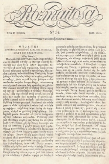 Rozmaitości : pismo dodatkowe do Gazety Lwowskiej. 1834, nr 31