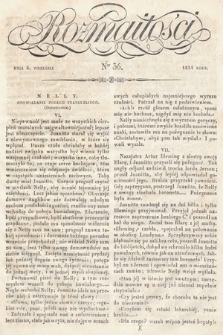 Rozmaitości : pismo dodatkowe do Gazety Lwowskiej. 1834, nr 36