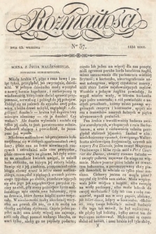 Rozmaitości : pismo dodatkowe do Gazety Lwowskiej. 1834, nr 37